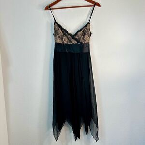 Vintage Papell Boutique Evening Asymmetric Silk Blend Dress Fairycore Women’s 8